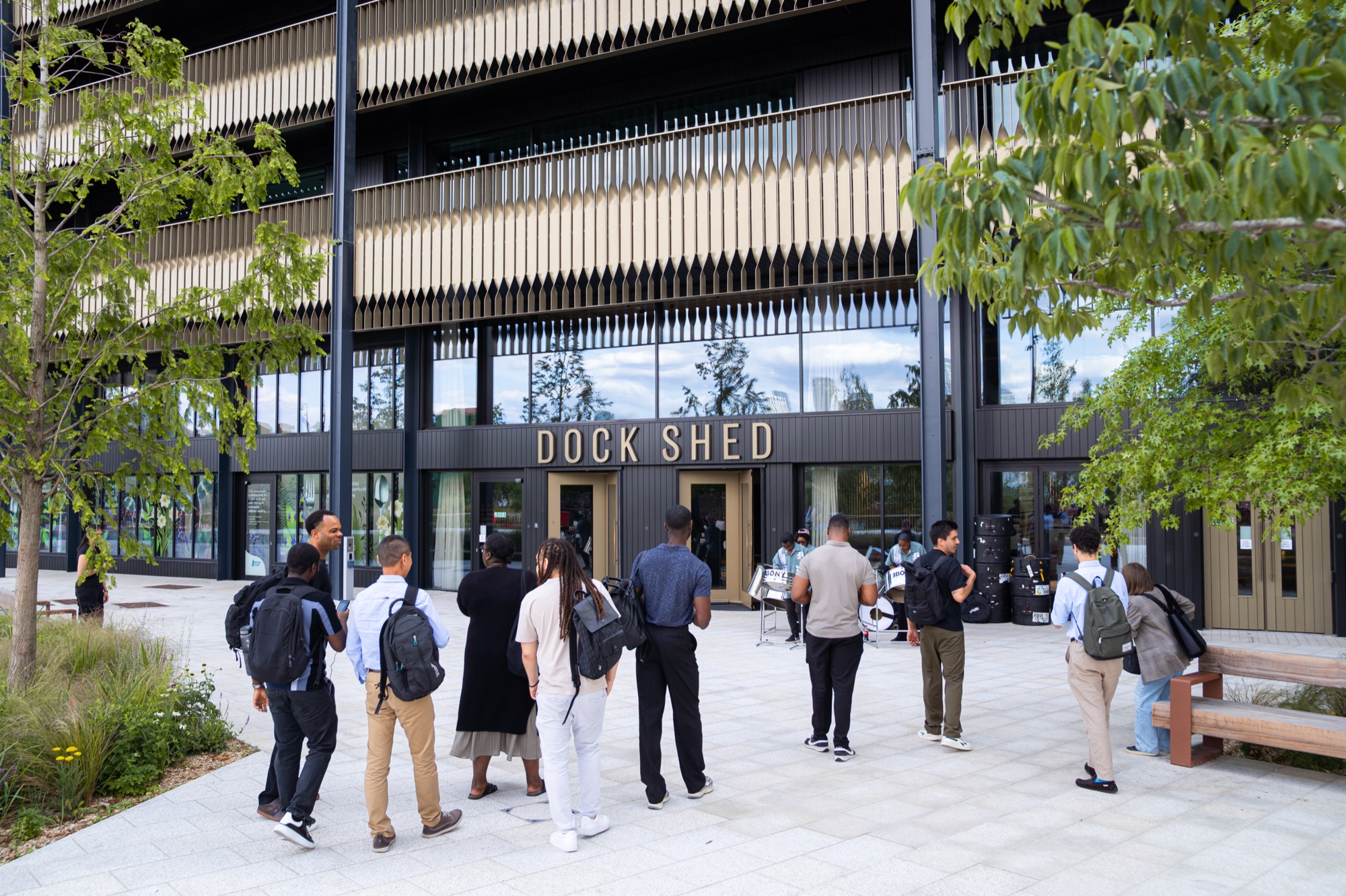 Guests arriving at the Dock Shed, Canada Water, for the Windrush celebration hosted by REACH.