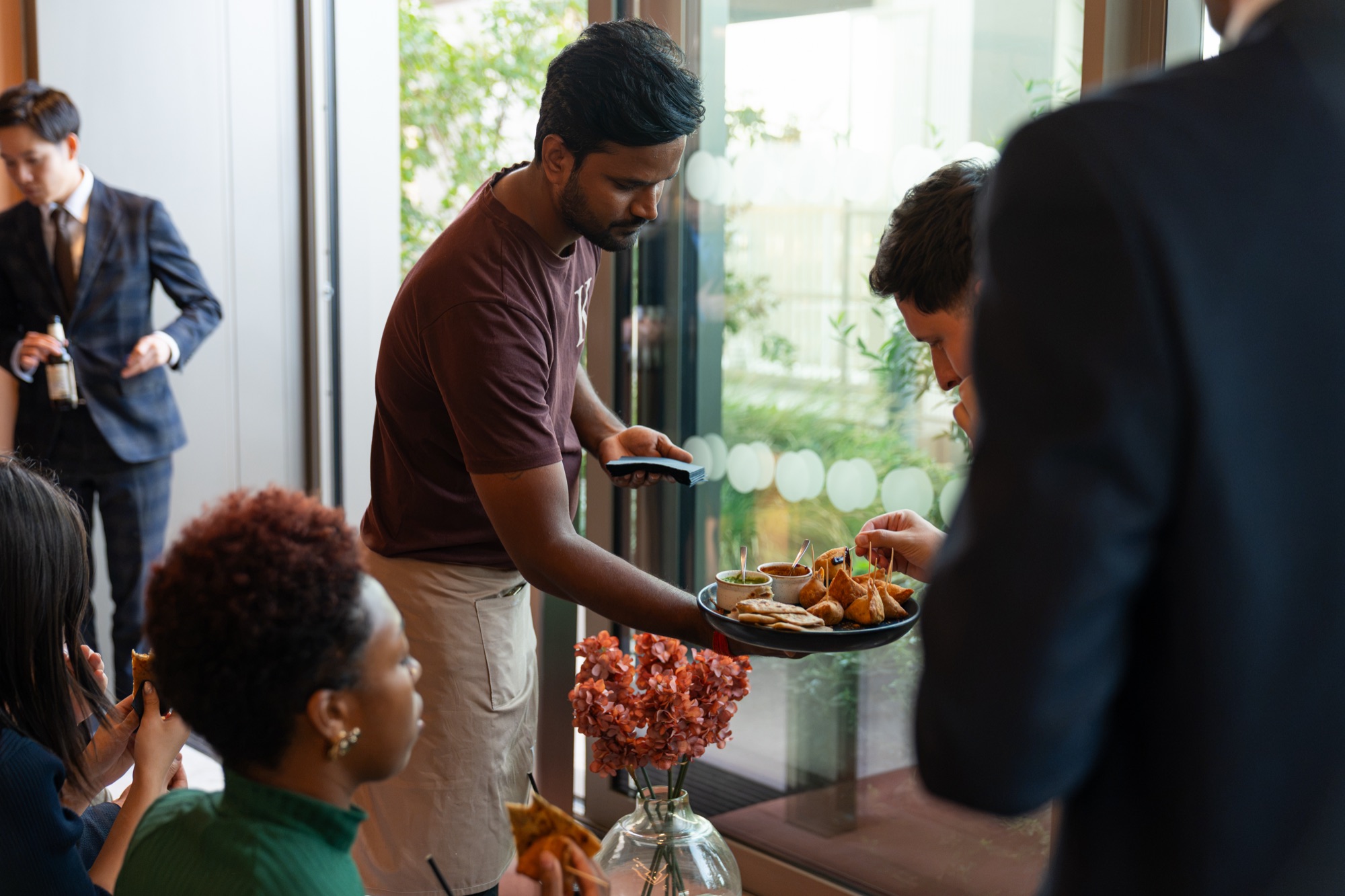 Canapés served to guests in the residents' lounge at the Arbour Heights launch, The Wilderly.